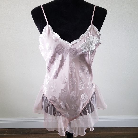 Victoria's Secret Other - B2G1 VTG Victoria's Secret Gold Label Floral Teddy